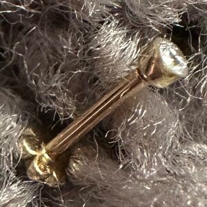 Maria Tash 18k yellow gold invisible threaded diamond stud